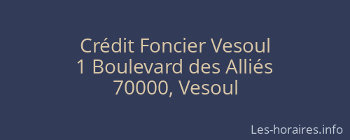 Crédit Foncier Vesoul