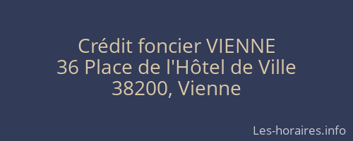 Crédit foncier VIENNE