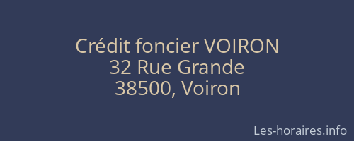 Crédit foncier VOIRON