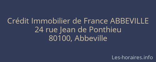 Crédit Immobilier de France ABBEVILLE