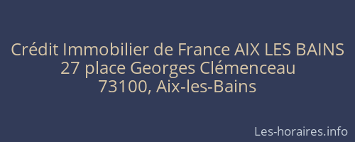Crédit Immobilier de France AIX LES BAINS
