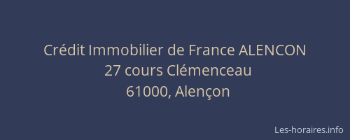 Crédit Immobilier de France ALENCON