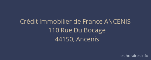 Crédit Immobilier de France ANCENIS