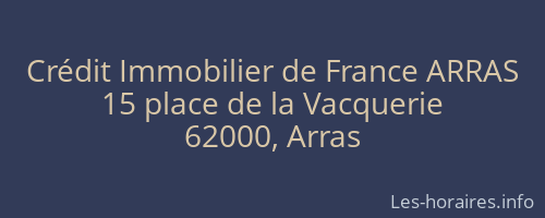 Crédit Immobilier de France ARRAS