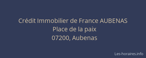 Crédit Immobilier de France AUBENAS