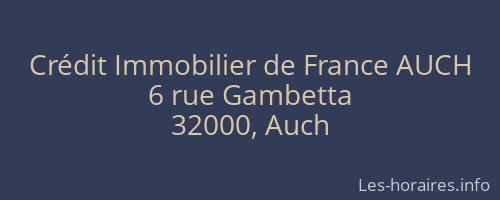 Crédit Immobilier de France AUCH
