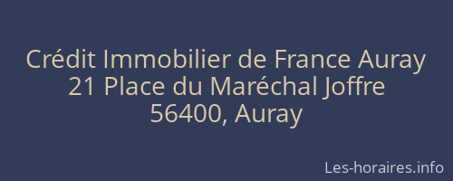 Crédit Immobilier de France Auray