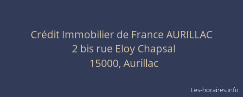 Crédit Immobilier de France AURILLAC