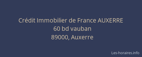 Crédit Immobilier de France AUXERRE