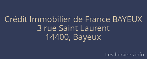Crédit Immobilier de France BAYEUX
