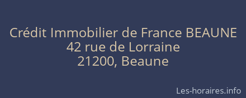 Crédit Immobilier de France BEAUNE