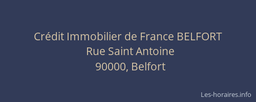 Crédit Immobilier de France BELFORT