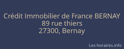 Crédit Immobilier de France BERNAY