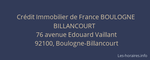Crédit Immobilier de France BOULOGNE BILLANCOURT