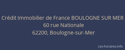 Crédit Immobilier de France BOULOGNE SUR MER