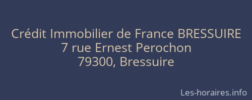 Crédit Immobilier de France BRESSUIRE