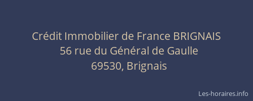 Crédit Immobilier de France BRIGNAIS