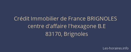 Crédit Immobilier de France BRIGNOLES