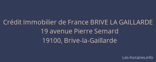 Crédit Immobilier de France BRIVE LA GAILLARDE