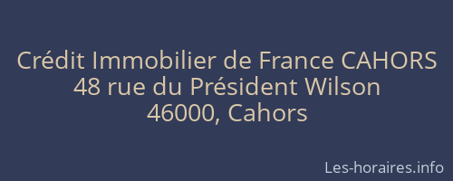Crédit Immobilier de France CAHORS