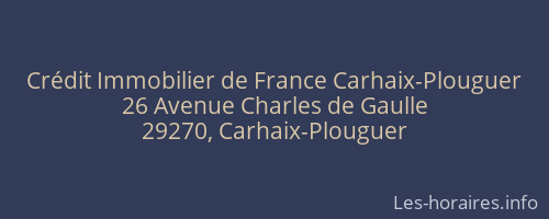 Crédit Immobilier de France Carhaix-Plouguer