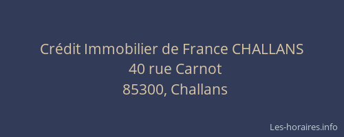Crédit Immobilier de France CHALLANS
