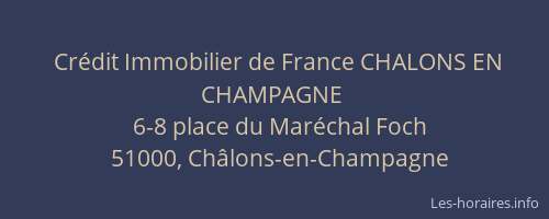 Crédit Immobilier de France CHALONS EN CHAMPAGNE