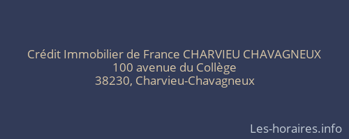 Crédit Immobilier de France CHARVIEU CHAVAGNEUX