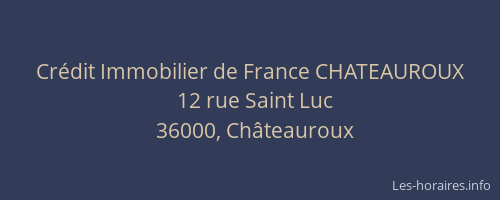 Crédit Immobilier de France CHATEAUROUX