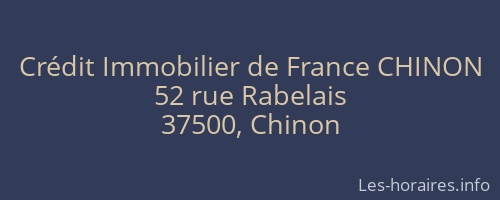 Crédit Immobilier de France CHINON