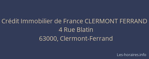 Crédit Immobilier de France CLERMONT FERRAND