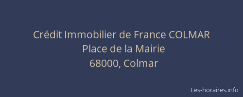 Crédit Immobilier de France COLMAR