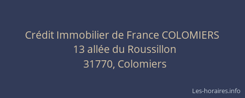 Crédit Immobilier de France COLOMIERS