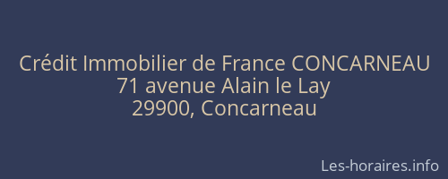 Crédit Immobilier de France CONCARNEAU