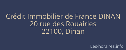 Crédit Immobilier de France DINAN