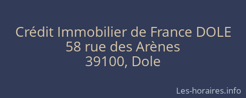 Crédit Immobilier de France DOLE