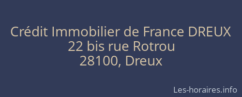 Crédit Immobilier de France DREUX