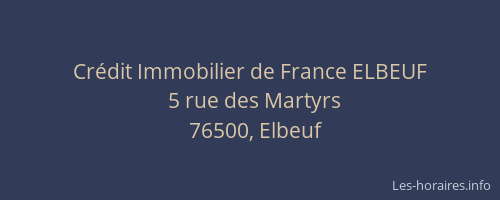 Crédit Immobilier de France ELBEUF