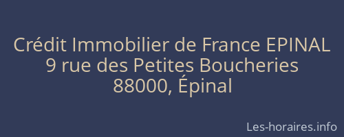 Crédit Immobilier de France EPINAL