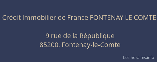 Crédit Immobilier de France FONTENAY LE COMTE