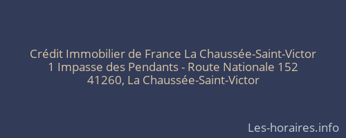 Crédit Immobilier de France La Chaussée-Saint-Victor