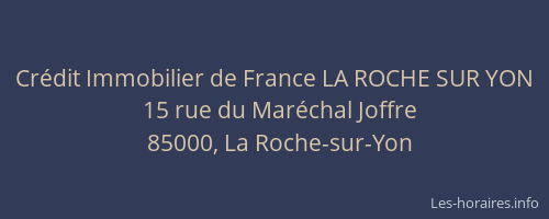 Crédit Immobilier de France LA ROCHE SUR YON