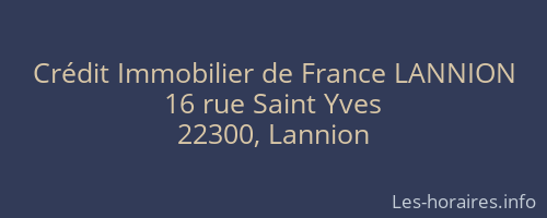 Crédit Immobilier de France LANNION