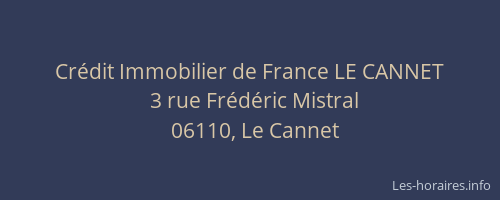 Crédit Immobilier de France LE CANNET