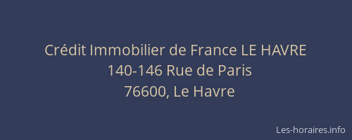 Crédit Immobilier de France LE HAVRE