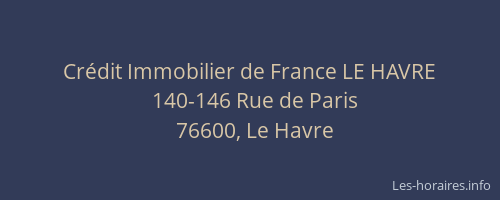 Crédit Immobilier de France LE HAVRE