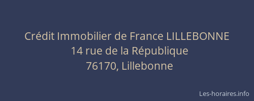 Crédit Immobilier de France LILLEBONNE