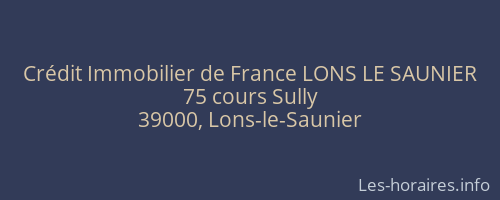Crédit Immobilier de France LONS LE SAUNIER