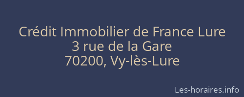 Crédit Immobilier de France Lure