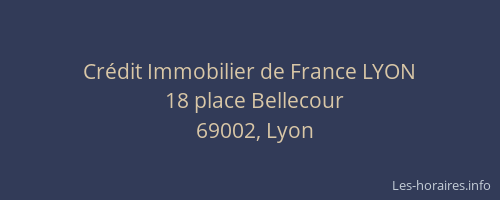 Crédit Immobilier de France LYON